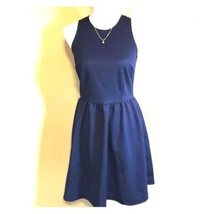 Cache Navy Sleeveless  Dress. Size S